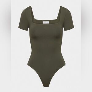 Aritzia Contour Squareneck Shortsleeve Bodysuit